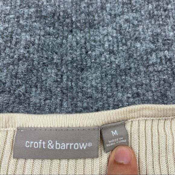 Women's Croft & Barrow Cowl Knit Sweater blouse top yellow tan - Picture 5 of 7